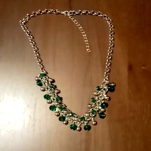 Green and silver necklace